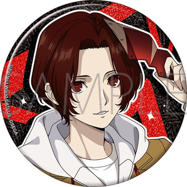 ペルソナ5: The Phantom X グリッター缶バッジ／主人公: キャラグッズ