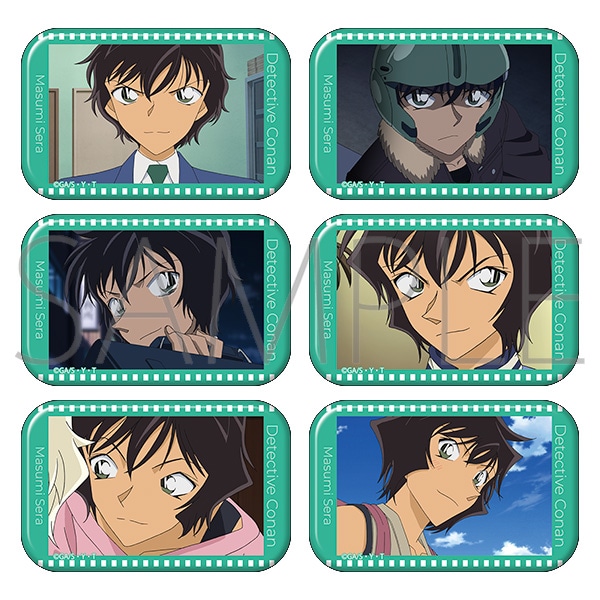 名探偵コナン　スクエア缶バッジコレクション／世良真純ver.、vol.2