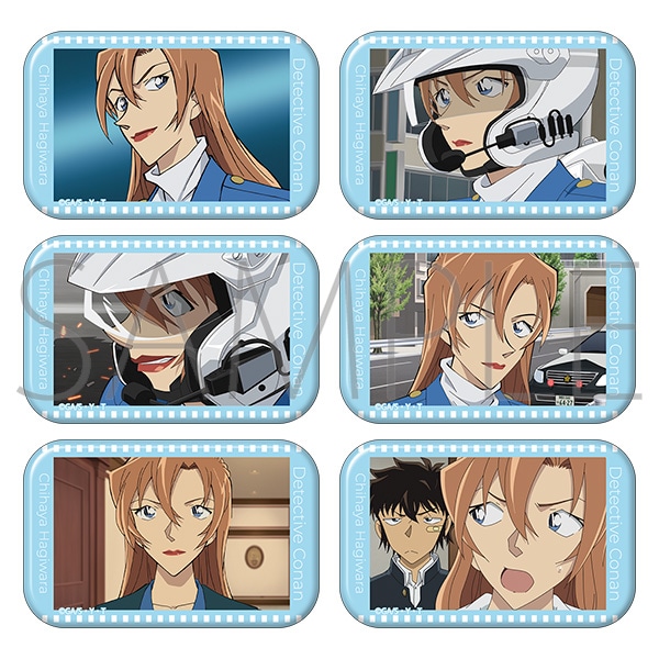 名探偵コナン　スクエア缶バッジコレクション／萩原千速ver.