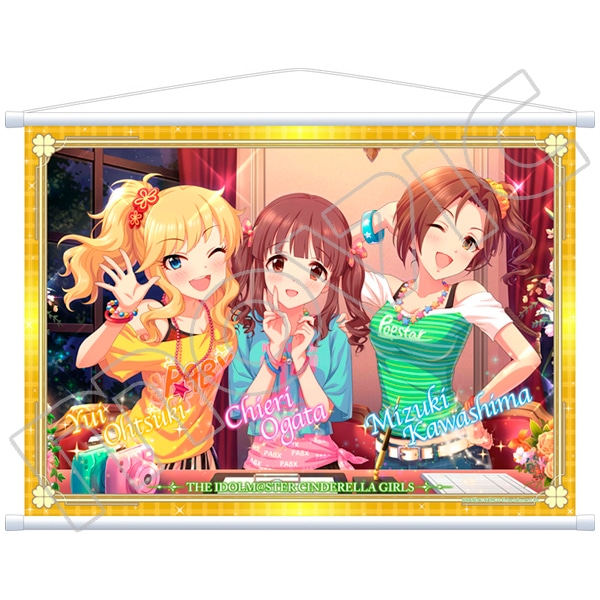 ムービックアイドルマスター シンデレラガールズ アイドルオフショットタペストリー 緒方智絵里 大槻唯 川島瑞樹 キャラグッズmovic