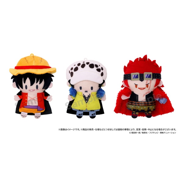 ONE PIECE フィンガーマスコット パペラ ぬいぐるみ ロー、ルフィ ...