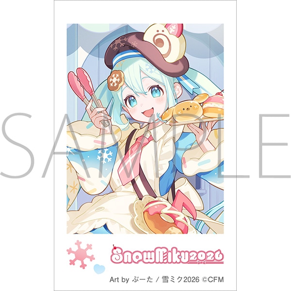 初音ミクシリーズ チェキプリント/雪ミク Art by ぶーた