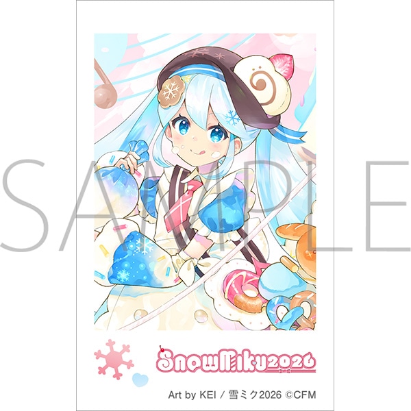 初音ミクシリーズ チェキプリント/雪ミク Art by KEI