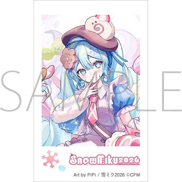 初音ミクシリーズ チェキプリント/雪ミク Art by PiPi