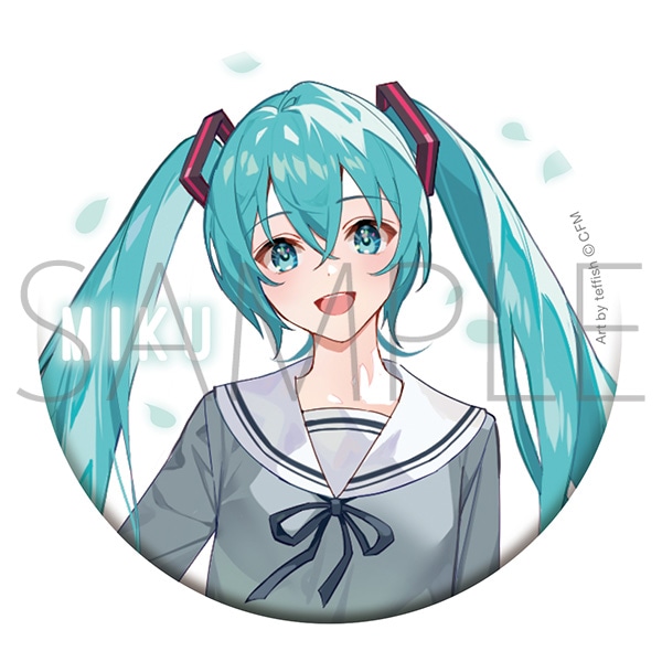 ゲーム・おもちゃ・グッズ初音ミク　学生服　缶バッジ