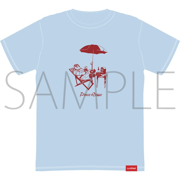 【在庫有】 ジブリの立体造型物展 M（ライトブルー ポルコ Tシャツ 紅の豚 トップス