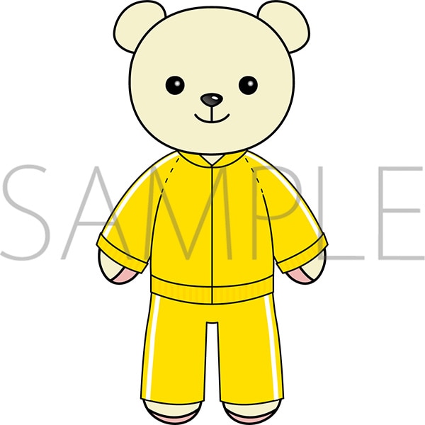 くまめいと ジャージ 黄 ぬいぐるみ用衣装 キャラグッズ ムービック