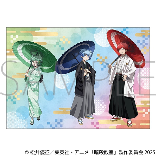暗殺教室 A3クリアポスター/潮田 渚&赤羽 業&茅野 カエデ
