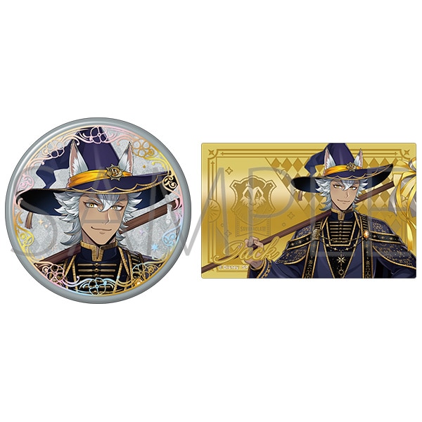 ディズニー ツイステッドワンダーランド　オーロラ箔押し缶バッジ＆メタルカードセット　ブルームバースデーver.／ジャック・ハウル【受注生産商品】