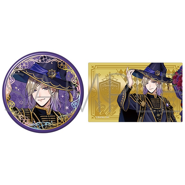 ディズニー ツイステッドワンダーランド オーロラ箔押し缶バッジ&メタルカードセット ブルームバースデーver./ヴィル・シェーンハイト【受注生産商品】