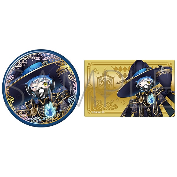 ディズニー ツイステッドワンダーランド　オーロラ箔押し缶バッジ＆メタルカードセット　ブルームバースデーver.／オルト・シュラウド【受注生産商品】