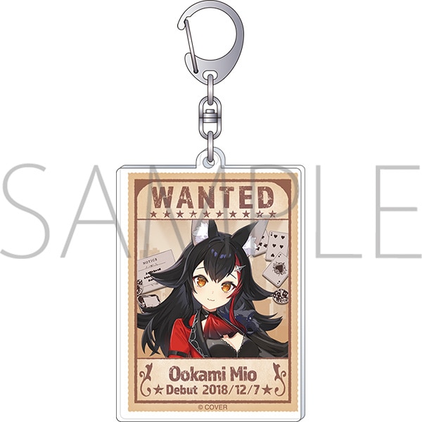手配書ポスター風 アクリルキーホルダー 大神ミオ hololive‐探偵と怪盗、美術館に仕掛けられた謎‐事後通販