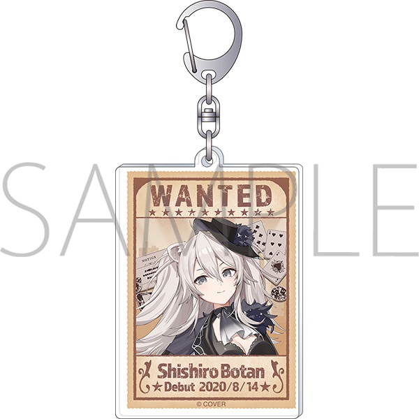 手配書ポスター風 アクリルキーホルダー 獅白ぼたん hololive‐探偵と怪盗、美術館に仕掛けられた謎‐事後通販