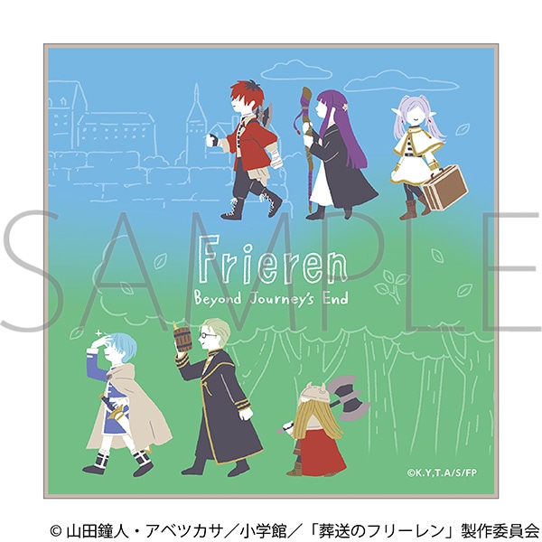 葬送のフリーレン　ハンドタオル／ゆるパレット　フリーレン一行＆勇者一行