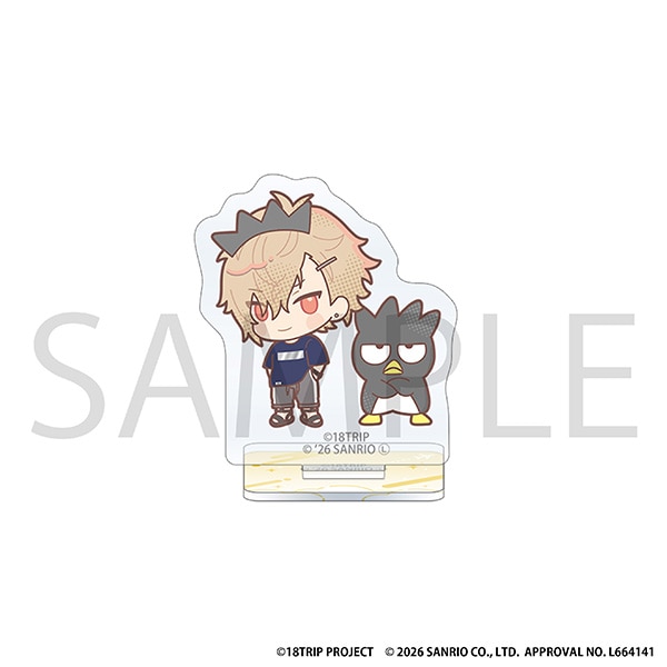 18TRIP ミニアクリルスタンド/久楽間 潮×バッドばつ丸 サンリオキャラクターズ