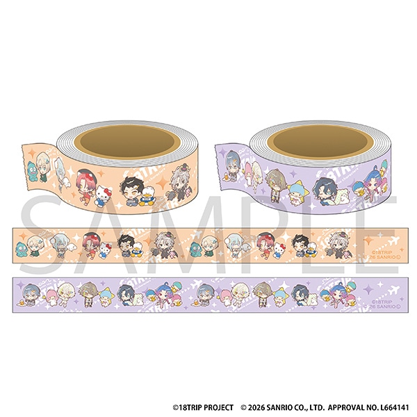 18TRIP マスキングテープセット/夕・夜班 サンリオキャラクターズ