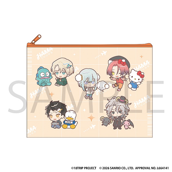 18TRIP フラットポーチ/夕班 サンリオキャラクターズ