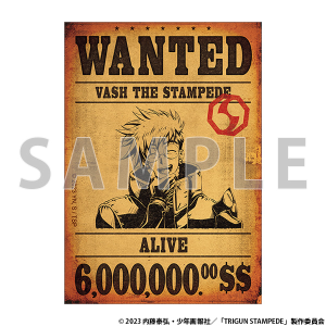 【アニメ】ステッカー/手配書 6000000$$ TRIGUN STAMPEDE EXHIBITION 事後通販