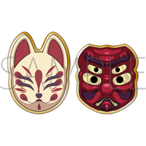 四ツ目神 -再会- ピンズセット お面