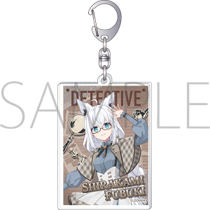 事務所ポスター風 アクリルキーホルダー 白上フブキ hololive‐探偵と怪盗、美術館に仕掛けられた謎‐事後通販