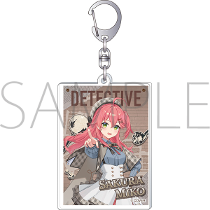 事務所ポスター風 アクリルキーホルダー さくらみこ hololive‐探偵と怪盗、美術館に仕掛けられた謎‐事後通販