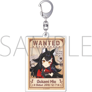 手配書ポスター風 アクリルキーホルダー 大神ミオ hololive‐探偵と怪盗、美術館に仕掛けられた謎‐事後通販