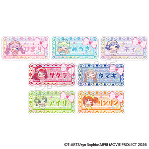 映画ひみつのアイプリ まんかいバズリウムライブ! おなまえアクリルバッジコレクション/A