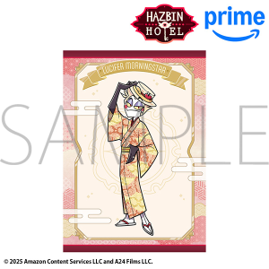 ハズビン・ホテルへようこそ B2布ポスター/ルシファー・モーニングスター 和服